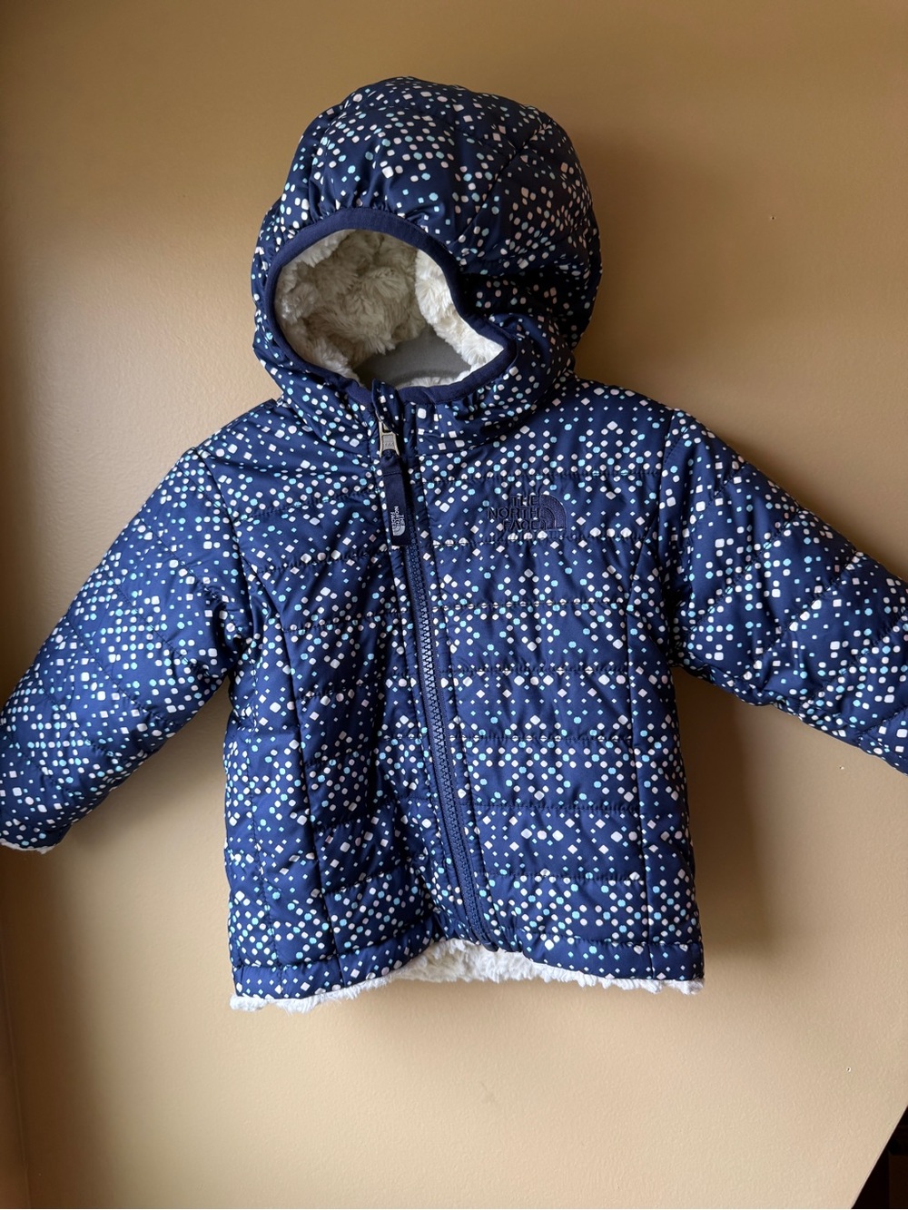 The North Face Baby Reversible Mossbud Swirl Full Zip Fleece Jacket 3-6M